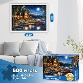 500 Pieces Puzzles for Adults | Autumn Memories Jigsaw Puzzles | Recycled Cardboar Jigsaw Puzzles 500 Pieces | Challenging Family Activity Great Gift Idea for Family Friends | 20.5 X 15 inches