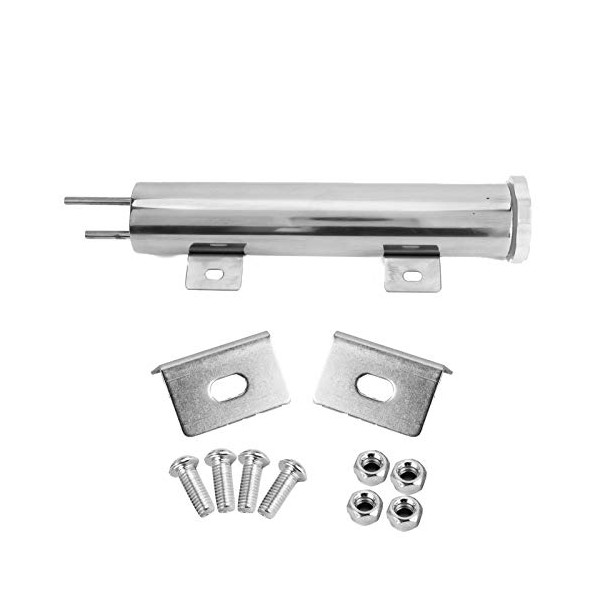 Radiador de Acero Inoxidable de 2x10 Pulgadas, Botella de Recuperación