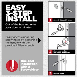 Kwikset Casey Dummy Round Door Handle, Single Sided Lever for Closets, French Double Doors, and Pantry, Matte Black Non-Turning Reversible Interior Push/Pull Lever, with Microban Protection