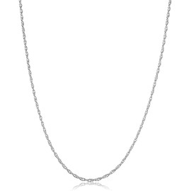 Savlano 925 Sterling Silver 1.5mm Solid Italian Rope Diamond Cut Twist Link Chain Necklace With a Gift Box For Men & Women - Made in Italy (22, 1.5mm)