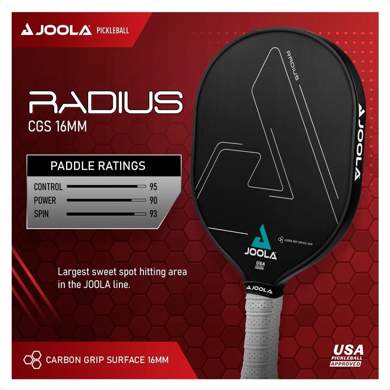 JOOLA Pickleball Paddles – Textured Carbon Grip Surface for Spin,