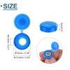 uxcell 100Pcs Blue Screw Cap Covers, PVC Hinged Screw Cover