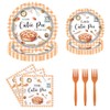 Tcoyodw Cutie Pie Baby Shower Tableware Set 96 Pcs Disposable