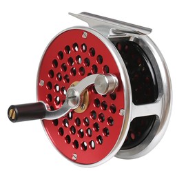Vintage Classic Fly Fishing Reel,Right/Left Handle Position, Fly Reel (Red, 7/9 wt)