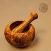 DAS OLIVENHOLZBRETT® Mortar and Pestle Round Approx. 12 cm