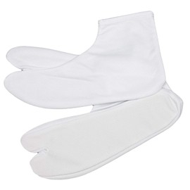 Kyoetsu Men's Tabi Socks, Stretch, White, Anti-Slip, wht, 25-26cm