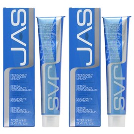 Jas Color Permanent Hair Color Cream Ash Natural Dark Blond (6.01) 3.4oz (Pack of 2) + Tail Comb