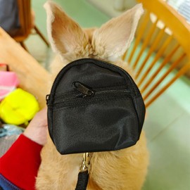 Yanmucy Rabbit Harness and Lead Set with Bag Adjustable Rabbit Lead Waterproof Ferret Harness for Small Animal Rats Bunny Walking (Black)