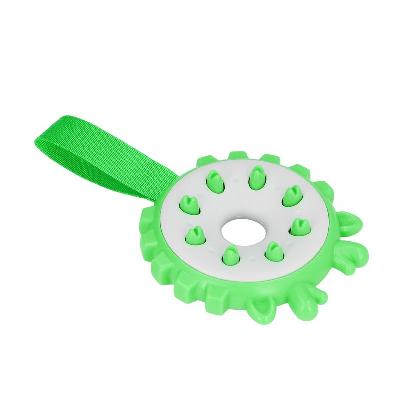 Dog Chewing Toy Bite Resistant Interactive Teeth Cleaning Round Puppy