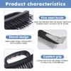 Wire Brush Set, 2 Pcs Steel Brush with Ergonomic Handle