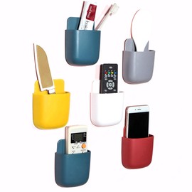 Remote Control Holders Wall Mount Adhesive Pen Holders Adhesive Storages Phone Holders Wall Mount Holder Wall Adhesive Remote Control Holder Containers For Home Office School Supply Storage 3 Pcs Gray