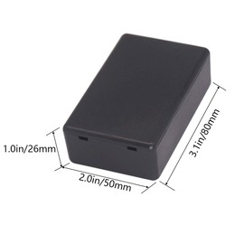 Zulkit 5Pcs Project Boxes ABS Plastic Electrical Project Case Power Junction Box Black 3.15 x 1.97 x 1.02 inch (80 x 50 x 26 mm)