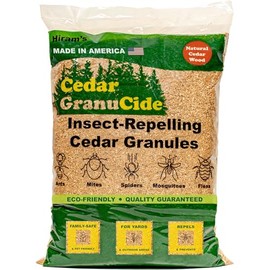 GranuCide Cedar Granules | Cedar Chips for Home & Garden | Repels Fleas, Ants, Aphids, Spiders, Mosquitos | Smells Great & Easy to Use | 1 Bag (8 lbs)