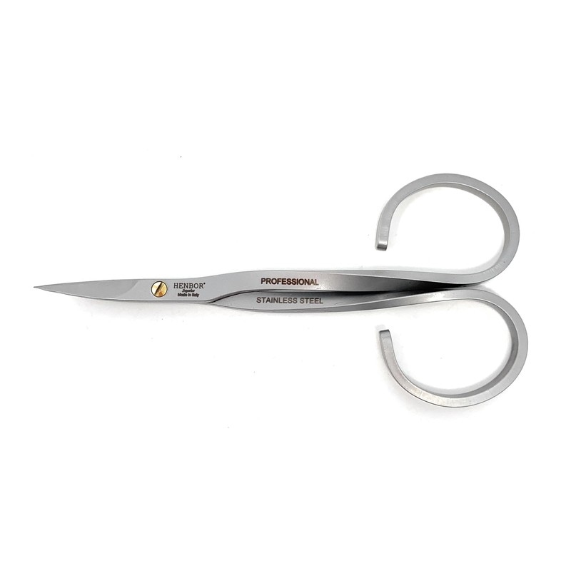 Henbor Professional Premium Stainless Steel Manicure Cuticle Scissors - Cuticle