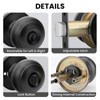 Haidms Black Door Knobs, Black Exterior Door Knobs, Classic Locking