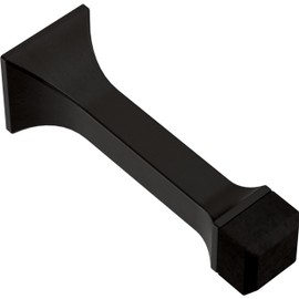 Franklin Brass Classic Edge - Tope de puerta de 3 pies negro mate, zócalo, parachoques rígido sólido, protege paredes/puertas B47252K-FB-C