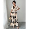Vestido Casual De Mujer Con Estampado Floral Y Cuello En