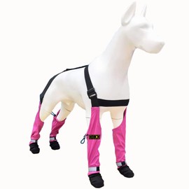 yucca Rubber Dog Boots for Paws, Easy-On Pet Suspender Boot Leggings, Anti Slip Dog Socks, Reusable Waterproof Dogs Booties, Protect Paws from Rain, Snow, Slush, and Snow Melt