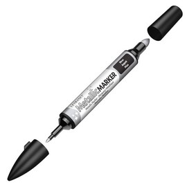 Letraset Metallic Marker Twin Tip - Silver