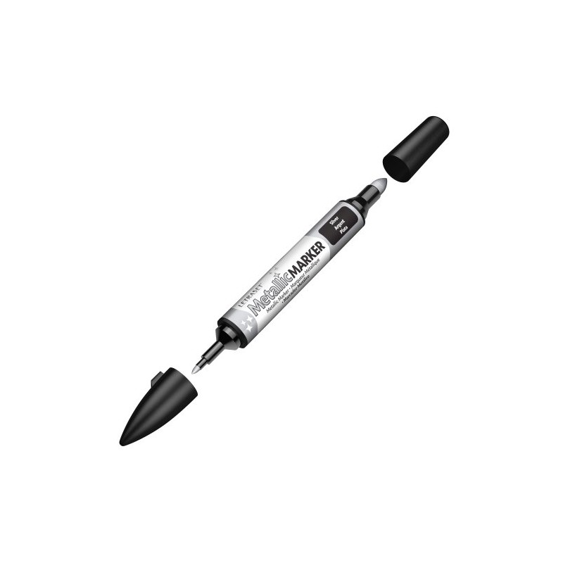 Letraset Metallic Marker Twin Tip - Silver