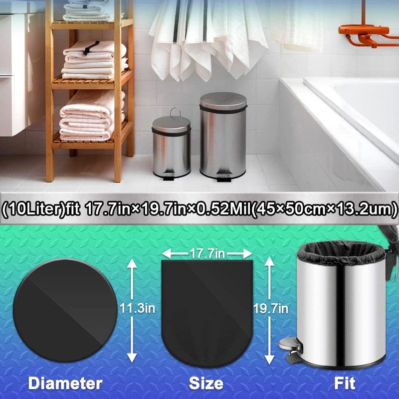 Small Bathroom Trash Bags AOSULI 3 Gallon/10 Liter Trash Can