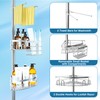Rustproof Shower Corner Caddy Shelf for Bathroom Tension Pole Organizer