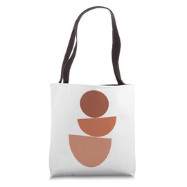 Modern Minimalist Boho Aesthetic Shapes Terracotta Desert Tote Bag