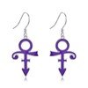 Prince Symbol Earrings Sterling Silver Purple Prince Dangle Earring Punk