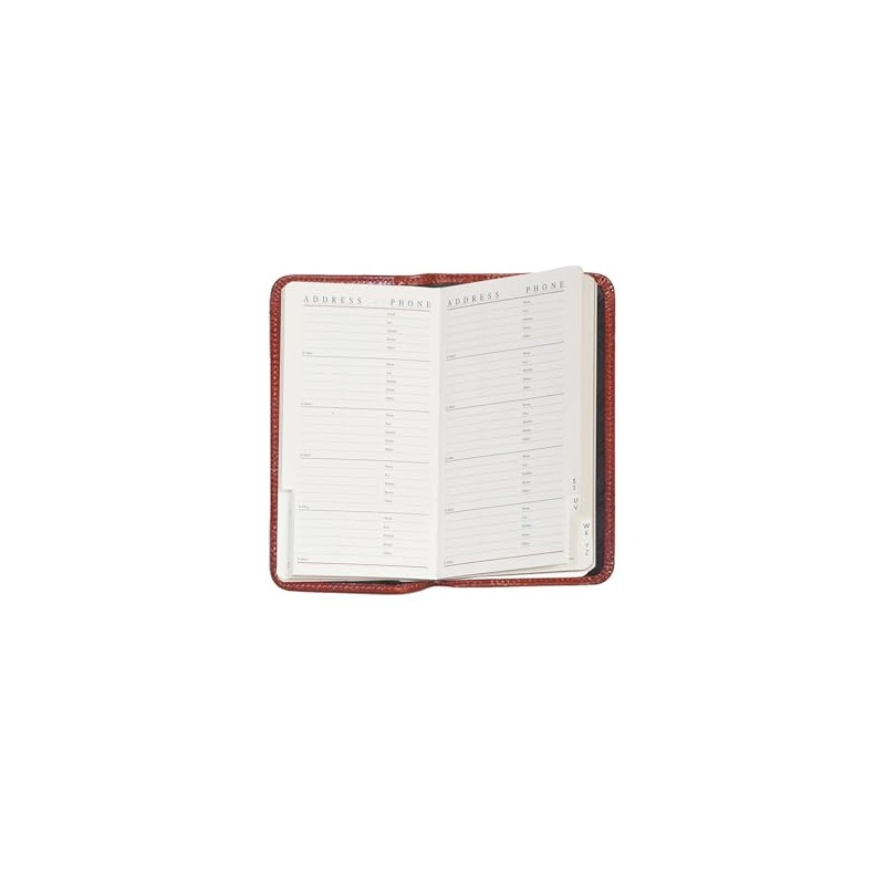 Scully Italian Leather Pocket Telephone/Address Book (Cognac)