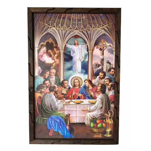 Ultima Cena Imagen Con Jesus Resucitado,Nac