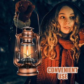Retisee 2 Pcs Hurricane Lantern 10 Inch Original Oil Burning Lantern Decorative Kerosene Lamp Vintage Oil Lamp Hanging Kerosene Fuel Lanterns for Outdoor Indoor Home Patio Camping, Bronze