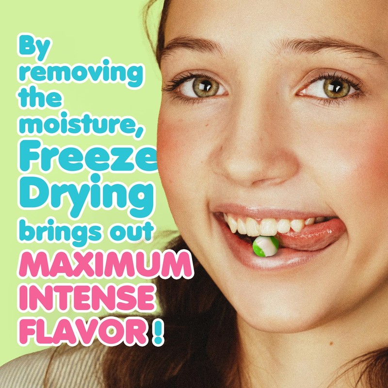Brain Freeze Rainbow Crunch Freeze-Dried Candy – Irresistible Sweet &