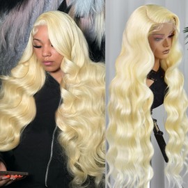 ShengCai 360 Lace Front Wigs Human Hair 200 Density 613 Lace Front Wig Human Hair Body Wave 360 HD Lace Front Wigs Human Hair Pre Plucked with Baby Hair 34 Inch