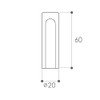 Vershy White Plastic Hinge Covers, Classic Style, Diameter 20mm, Pack