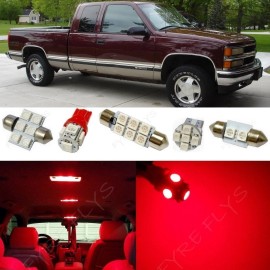 Fyre Flys 14x Red LED light interior package 1995-1998 Chevy Silverado / GMC Sierra CS5R