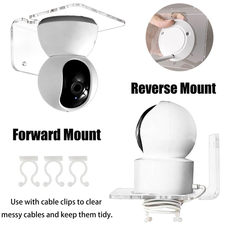 Nicunom 6 Pack Acrylic Floating Wall Shelves for Security Cameras,