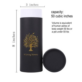 50 lbs Small Tree of Life Eco Scattering Urn – Biodegradable Scatter Tube for Ashes - Urns for Ashes Male Female (Set of 1)