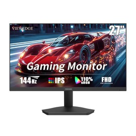 Viewedge Gaming Monitor 27 Inch FHD 144hz, 1ms IPS 1080p Computer Monitor with 110% sRGB, Bluelight Filter, HDMI & VGA Port, Support Freesync and Wall Mount