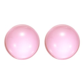 sourcing map 2pcs Clear Acrylic Contact Juggling Ball 1"- 25mm Pink