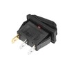 X AUTOHAUX Interior AC 250V/20A LED Rocker Switch On-Off 3