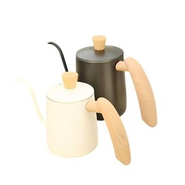 NUBAGO Coffee Kettle, Thin Mouth, 20.3 fl oz (600 ml), Graduated Coffee Pot, Drip Pot, Stainless Steel, Drip Kettle, Camping, Kettle, Stylish, For 2-3 People, Height 5.5 x Width 3.3 inches (14 x 8.5