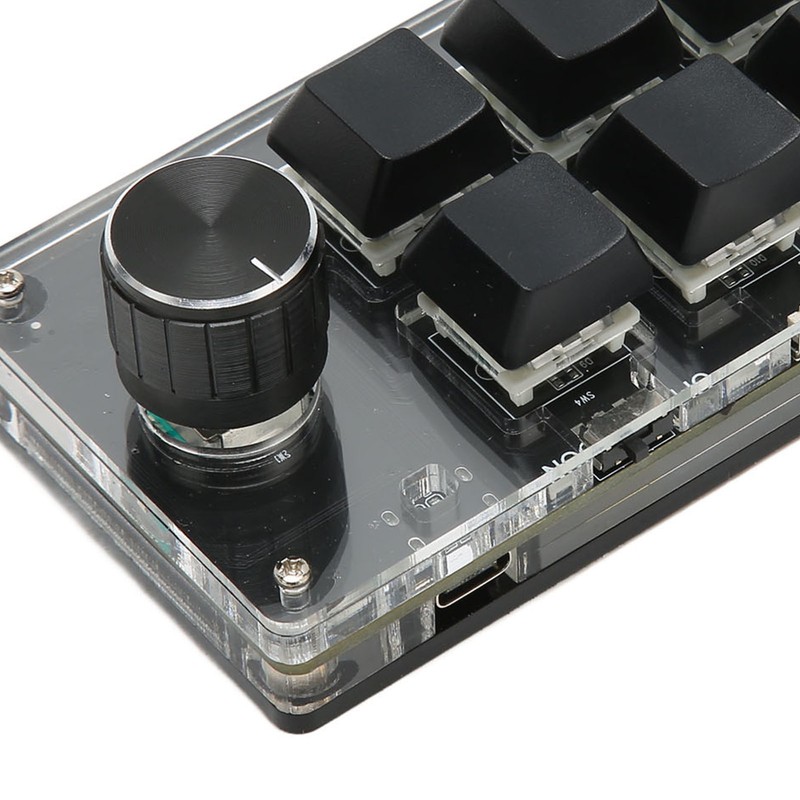 6 Key Mini Keypad with Knob Blue Switch Wired USB