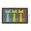 Rugsmith Gray Tufted Three Cats Coir Doormat, 18" x 30"