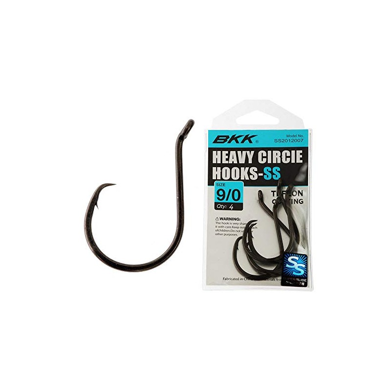 BKK Hooks A-BR-2022 Heavy Circle-Ss Size 9/0# 4 Pack