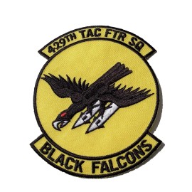 429th Tactical Fighter Squadron Black Falcons Patch - Sew On