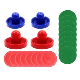 Dickly Mini Air Hockey Sliders And Air Hockey Pucks Set, Air Hockey Paddles, Goal Handles, Paddles for Air Hockey Table Equipment for Kids, Style A
