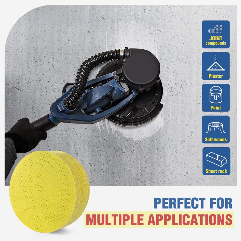 Selead Sandpaper 225 mm Velcro Durable Sanding Pads Pack of