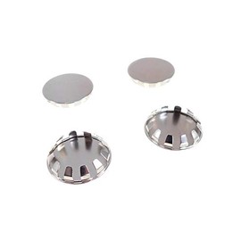 4 Pack 1-5/8" Metal Hole Plugs - Nickel Plated Steel Round Tubing Plugs - Round Steel Tubing Plugs - Nickel Plated Steel Round Tube Plug Round Tube End Cap Plug