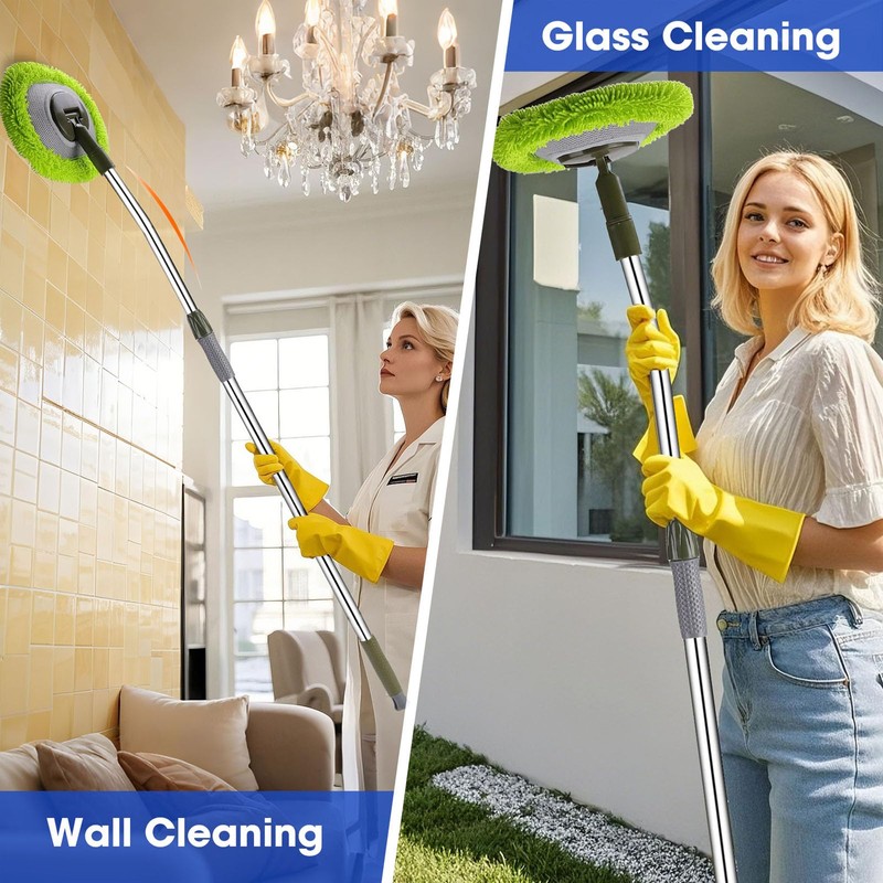 Wall Mop,Wall & Baseboard Cleaner Mop Tool with 71.3'' Long