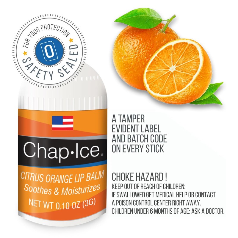 Citrus Flavor - Chap-Ice Mini Lip Balm, 4 count -